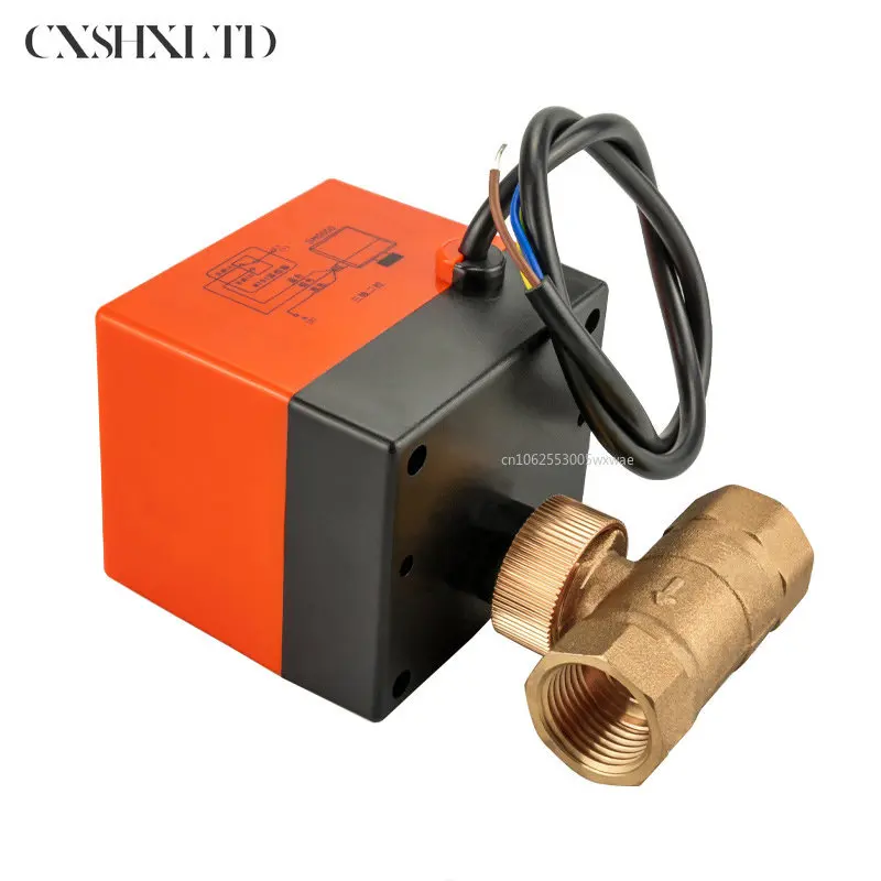 

DN15 / DN20 / DN25 Motorized Electric 2-way Brass Ball Valve DN20 AC 220V 2 Way 3 Wire -with Actuator Cable for Gas Water Oil