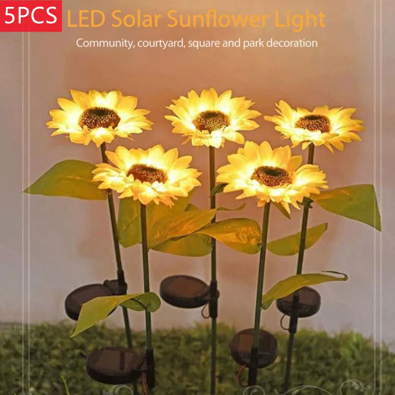 

LED Solar Flower Light Outdoor Waterproof Garden Decoration Lawn Light Landscape Decoration Lighting For Yard Lawn Sunpower Lamp
