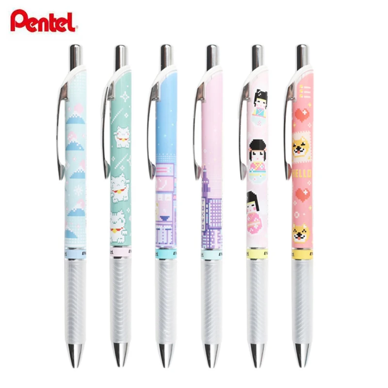 1 Pc New Arrival Japan Pentel Limited Gel Pen BLN75 Quick Dry Black Ink 0.5mm School Supplies Stationery