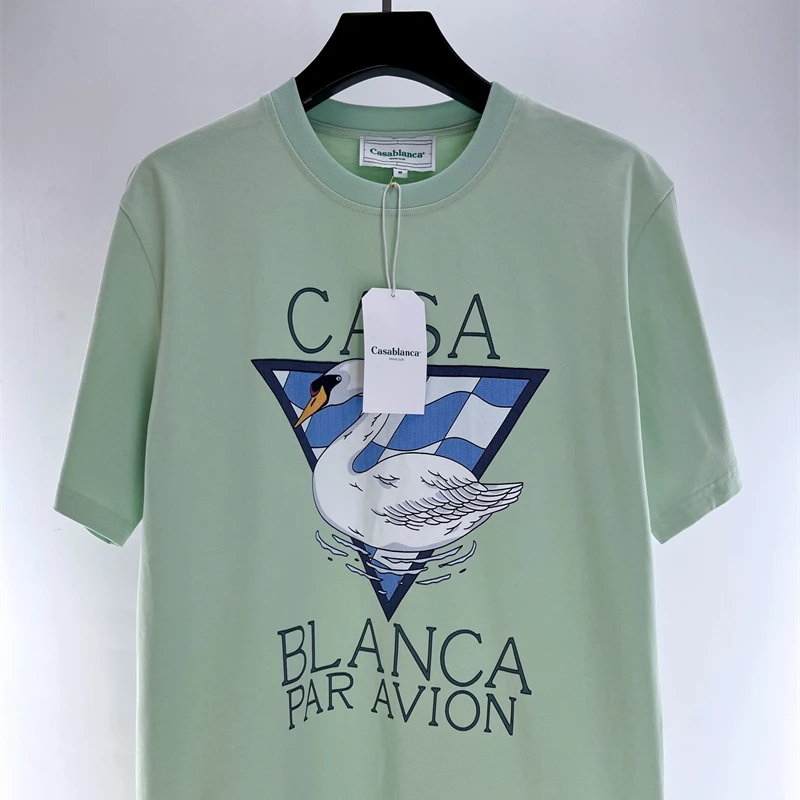 

Женская/Мужская Винтажная футболка с рисунком лебедей и лебедя