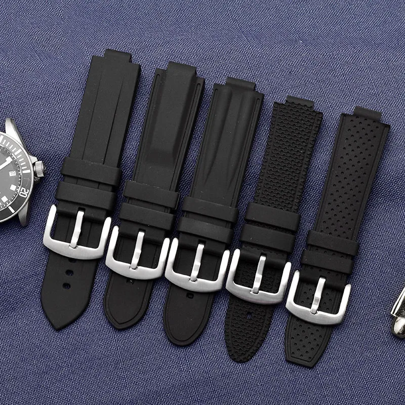 Silicone watch band accessories, suitable for Tudor pelagos Tomahawk 25500, 25600, soft waterproof rubber band 22mm