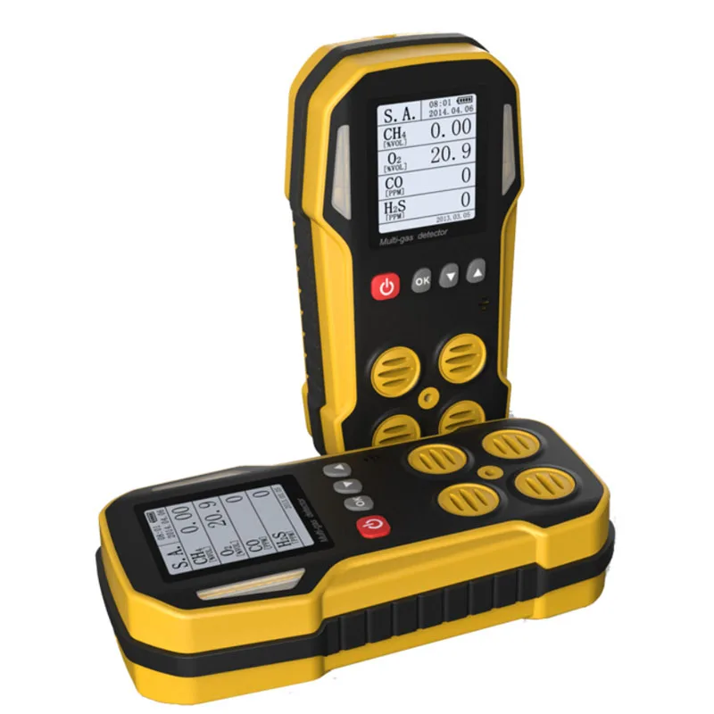 

Four In One CO Personal multi Gas Detector , multi gas detectors 4 gas CO H2S O2 EX with Buzzer vibration light IP65