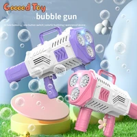 20 30 holes automatic bubble gun maker machine soap bubble blower rocket bubble gun summer outdoor games for gardens kids