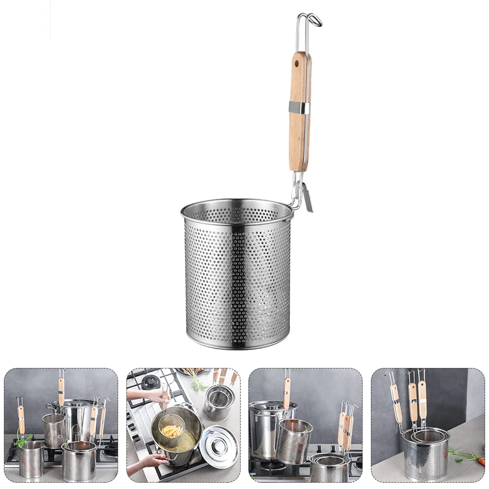

Strainer Spoon Basket Mesh Metal Pastaskimmer Noodle Kitchen Colander Spider Filter Frying Oil Soup Ladle Dumpling Stainless