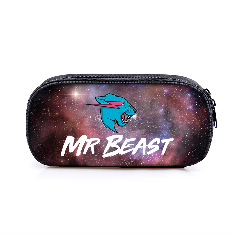 

Чехол для карандашей Mr Beast для мальчиков и девочек, школьные мешочки, Детская Студенческая сумка для ручек, Детский кошелек