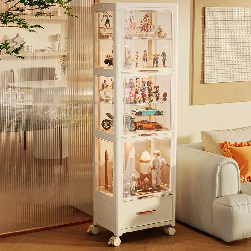 Шкаф для витрин Lego ручной работы с лампой стойка хранения подарков домашняя