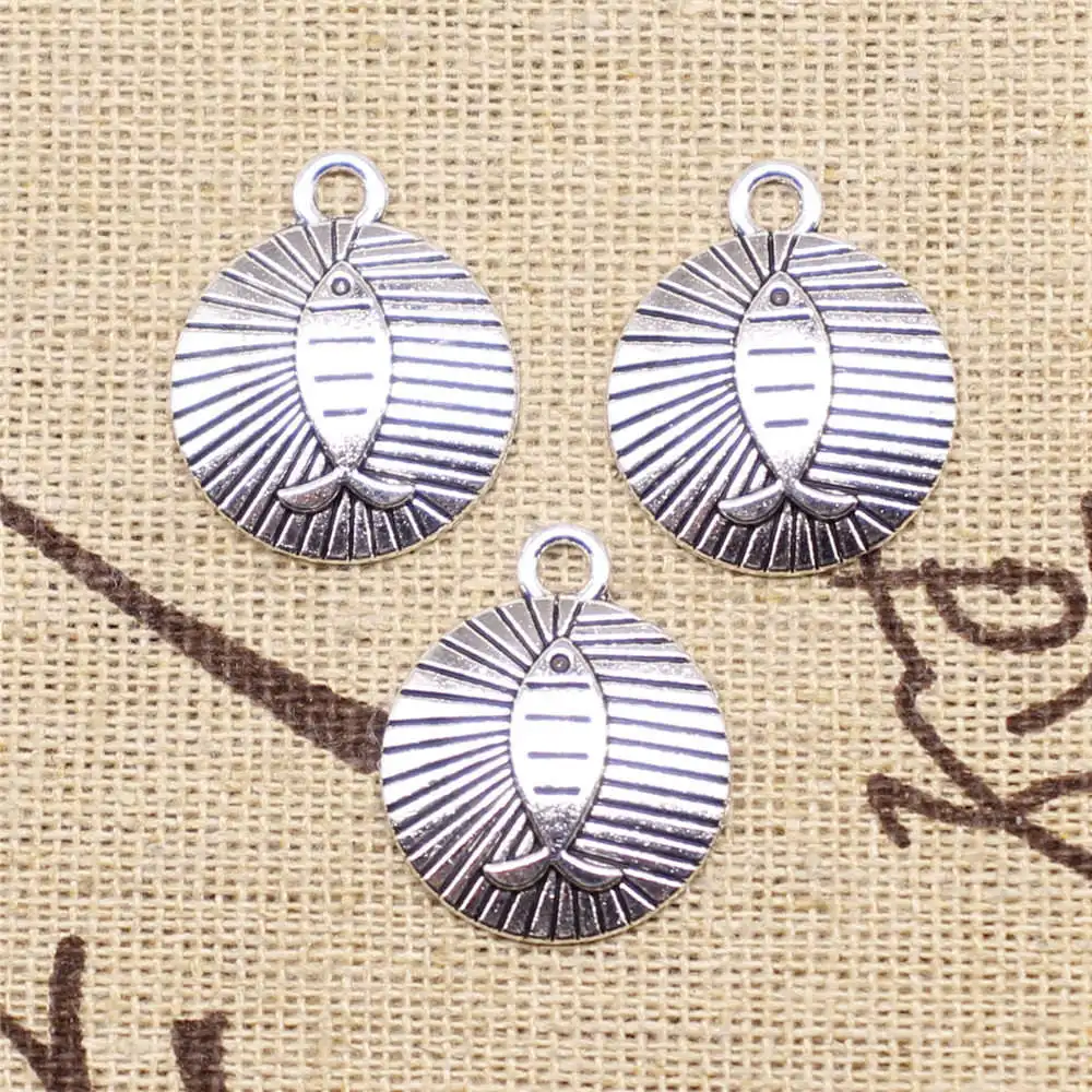 

10 шт., Женские Подвески в виде рыбок, 18 х21 мм