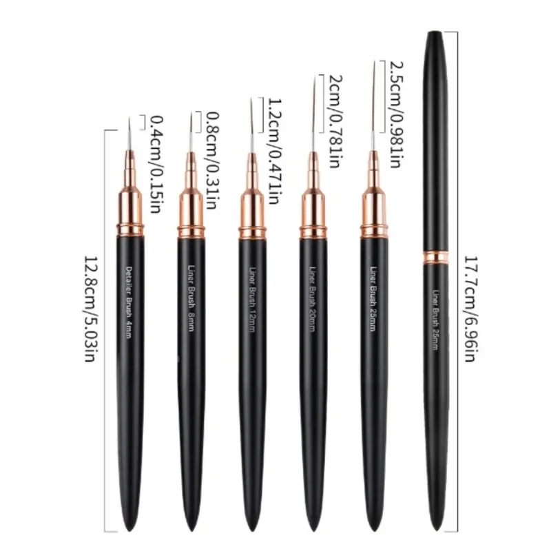 5 шт./набор набор кистей для маникюра с УФ-гелем