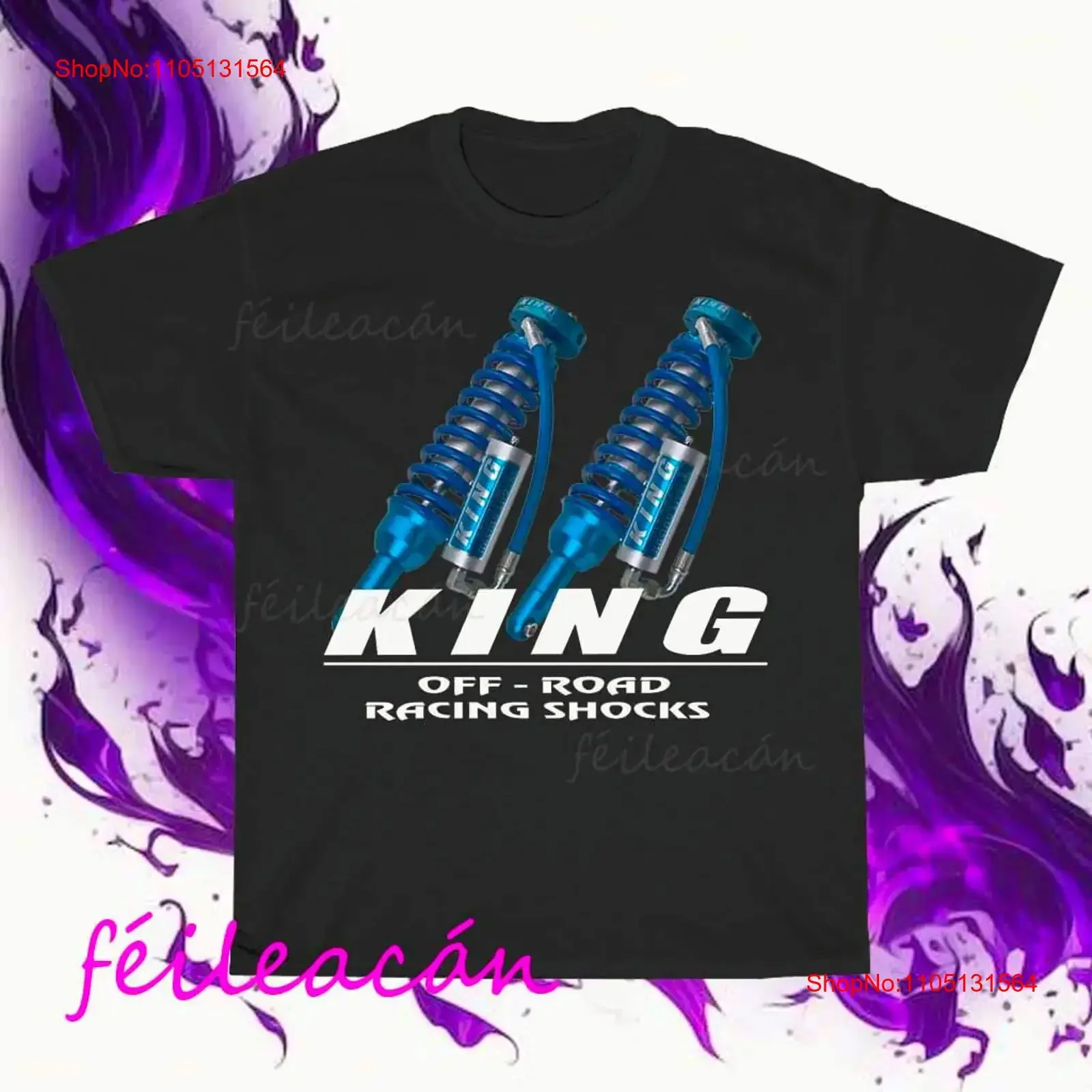 Фото Совершенно новая футболка с логотипом King Off Road Racing Shocks, забавная футболка размера от S до 5XL, винтажная стильная футболка с рисунком, универсальная стильная мужская футболка №1