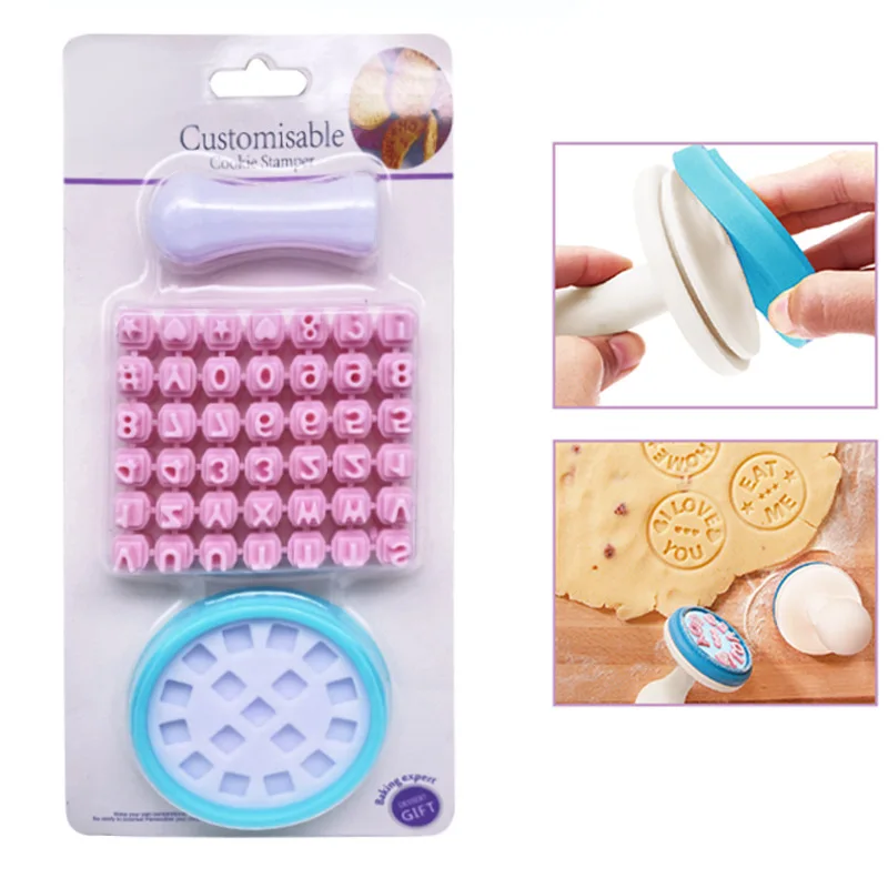 

DIY Alphabet Letter Impress Biscuit Cookie Cutter Plastic Cake Mould Press Stamp Embosser Fondant Mold Kitchen Accessories