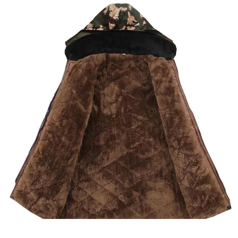 Cold-proof Warm Labor Protection Quilted Coat Men Women Winter Jacket Workers Clothes Camouflage Parkas Outdoor Button Parka