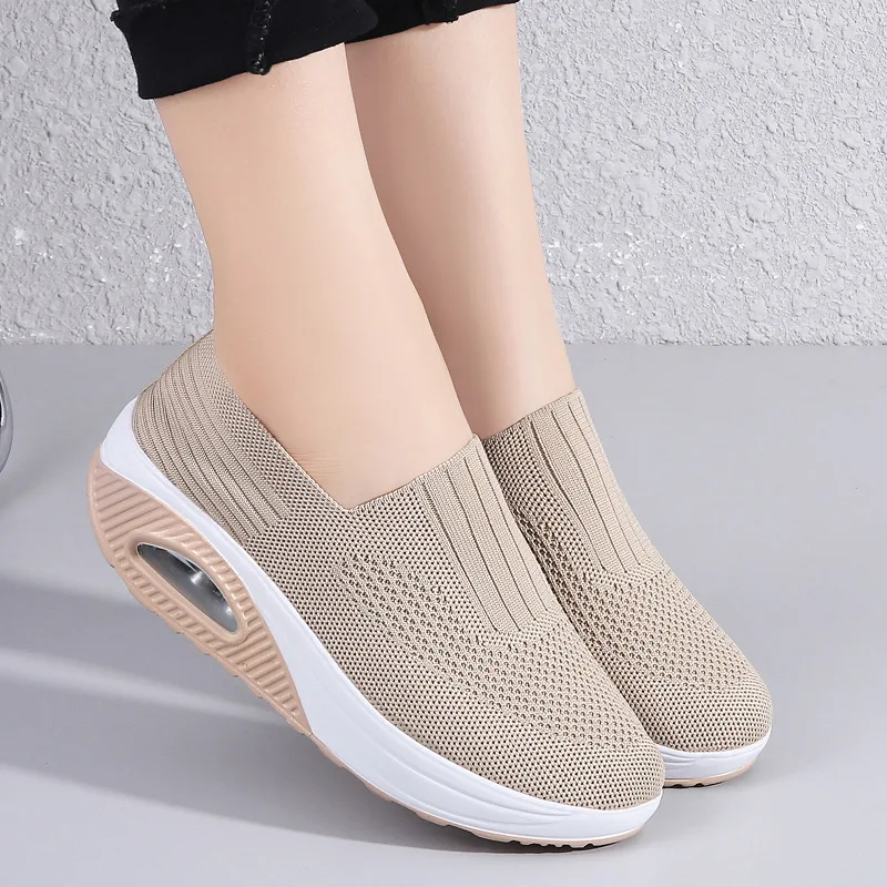 2023 Sneakers Women Fashion Shoes New Breathable Women's Vulcanized Shoes Thick Bottom Solid Female Shoes Deportivas Hombre