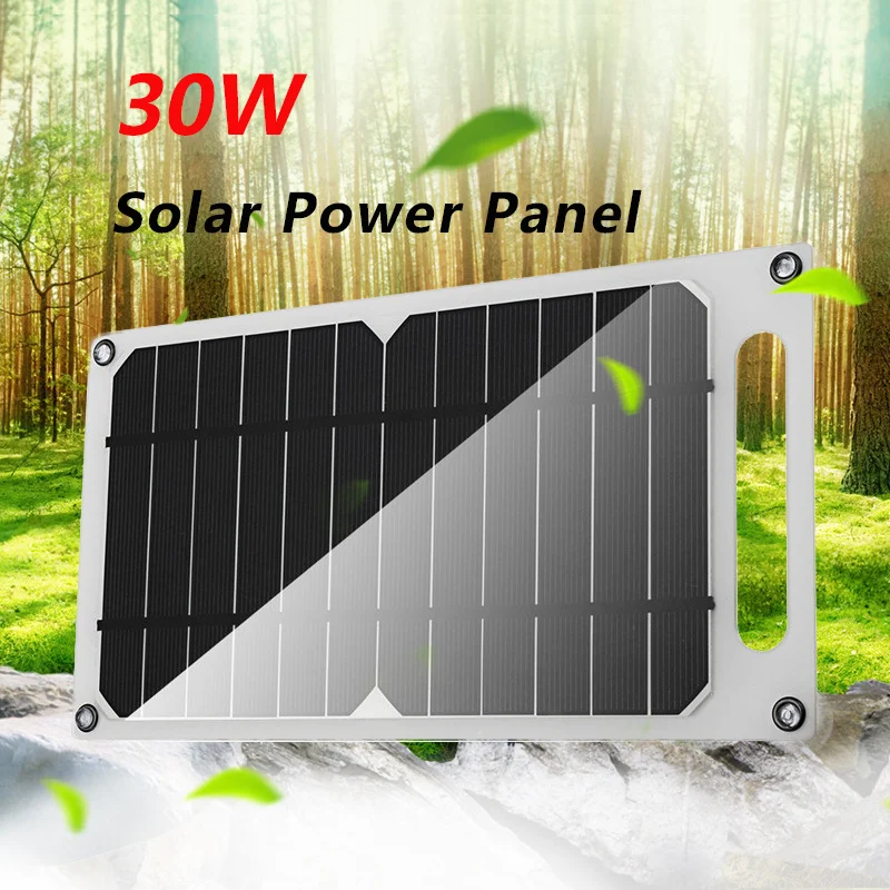 

Brand New Solar Panel 30W Factory Direct Sales Solar Mobile Phone Power Bank Portable Mobile Power Supply 6.8Vfor Car Yacht RV