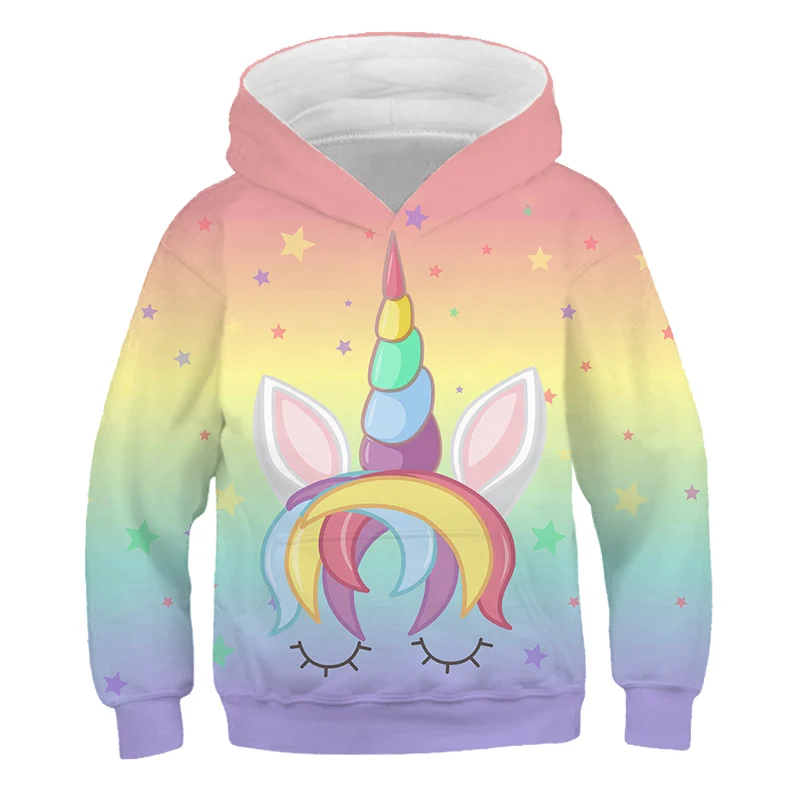 

Kids Cute Unicorn Hoodies Boy Print NEW Spring Summer Girl Baby Toddler Hooded Sweatshirts Casual Children Unicorn Clothing Tops