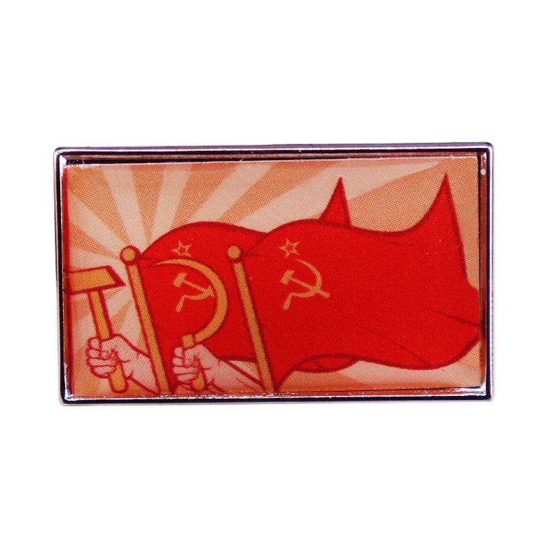

Commemorations of European Socialism and the Russian Enamel Pin Wrap Clothes Lapel Brooch Fine Badge Fashion Jewelry Friend Gift