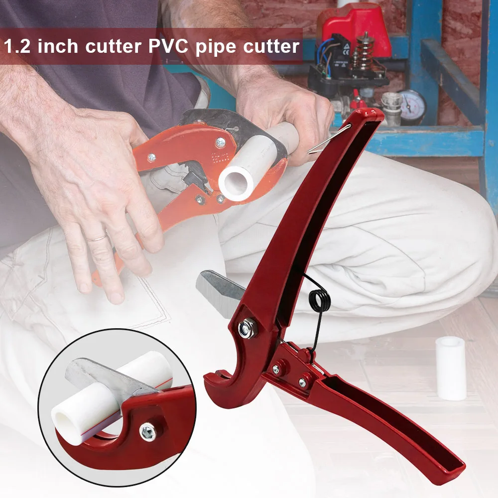 

PVC Pipe and Tube Cutter Long Handle One-Hand Fast Hose Cutting Tool Hand Tool Scissors for Less Than 1-1/4" MAZI888