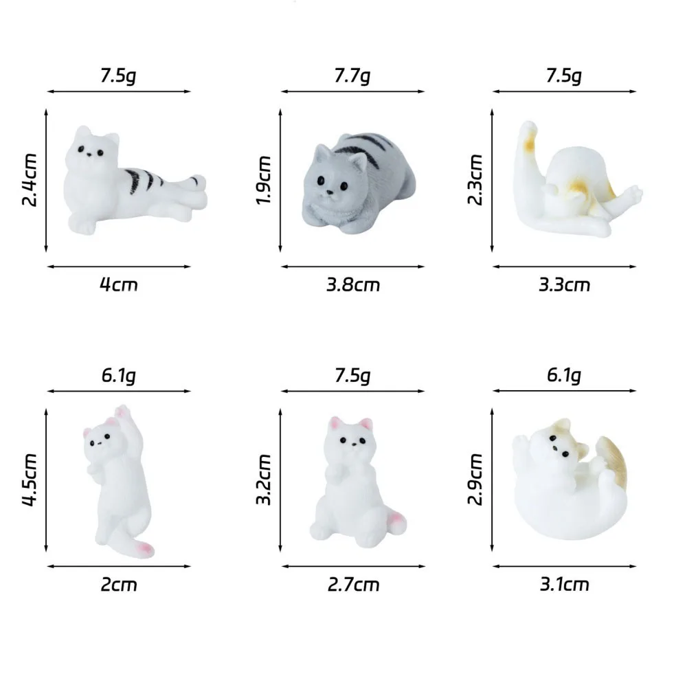 

Миниатюрные фигурки котов из смолы