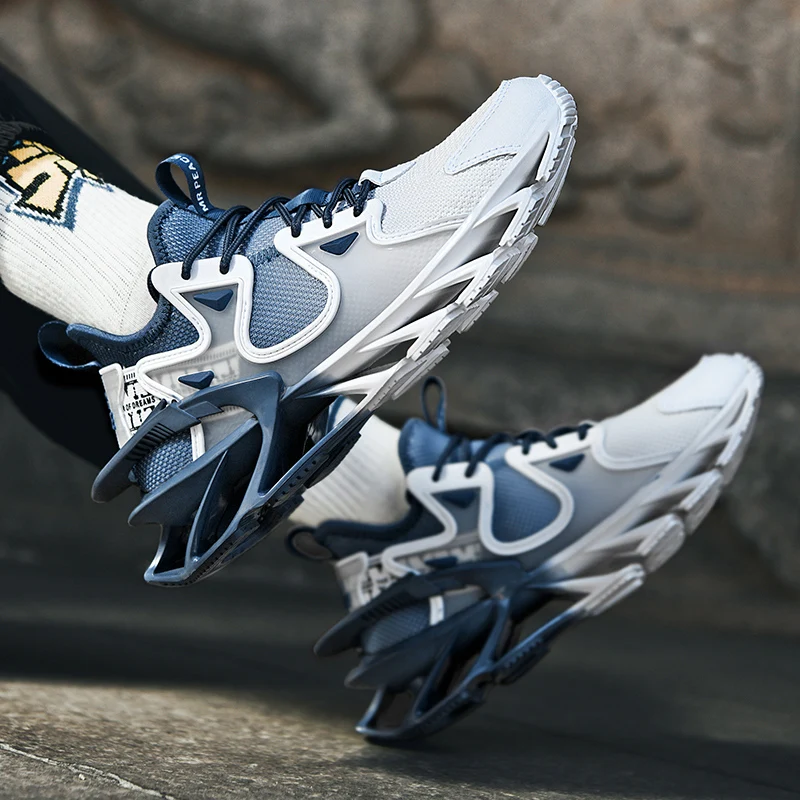 Men Fashion Blade Sneakers Casual Running Shoes For Men Cushion Sneakers Summer Mesh Athletic Sports Jogging Gym Walking Shoes