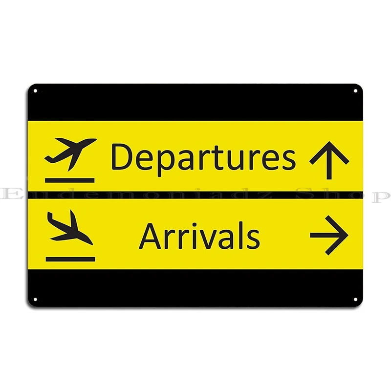 

Металлическая вывеска "Departures And Arrivals"