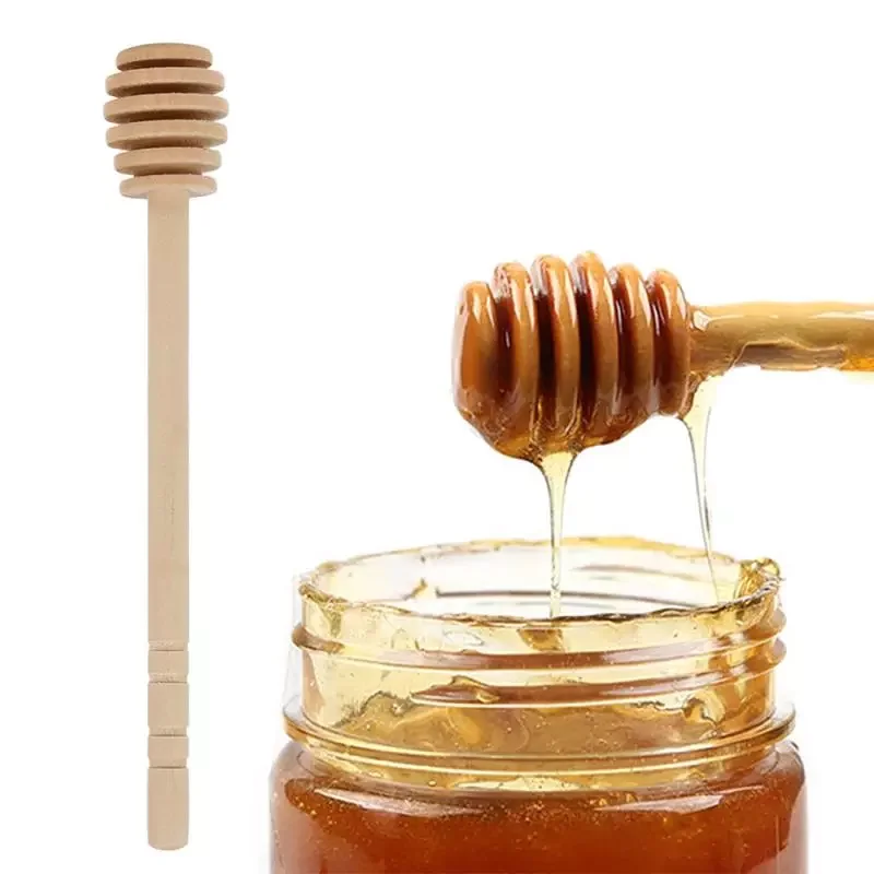 

Mini High Quality Honey Stir Bar Mixing Handle Jar Spoon Practical 1Pc Wood Dipper Honey Long Stick Supplies Honey Kitchen Tools
