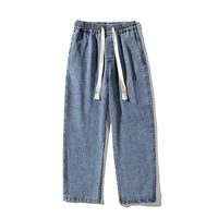 mens pants hot washed nostalgic versatile woven rope jeans drag new spring summer light blue fashion best sell college