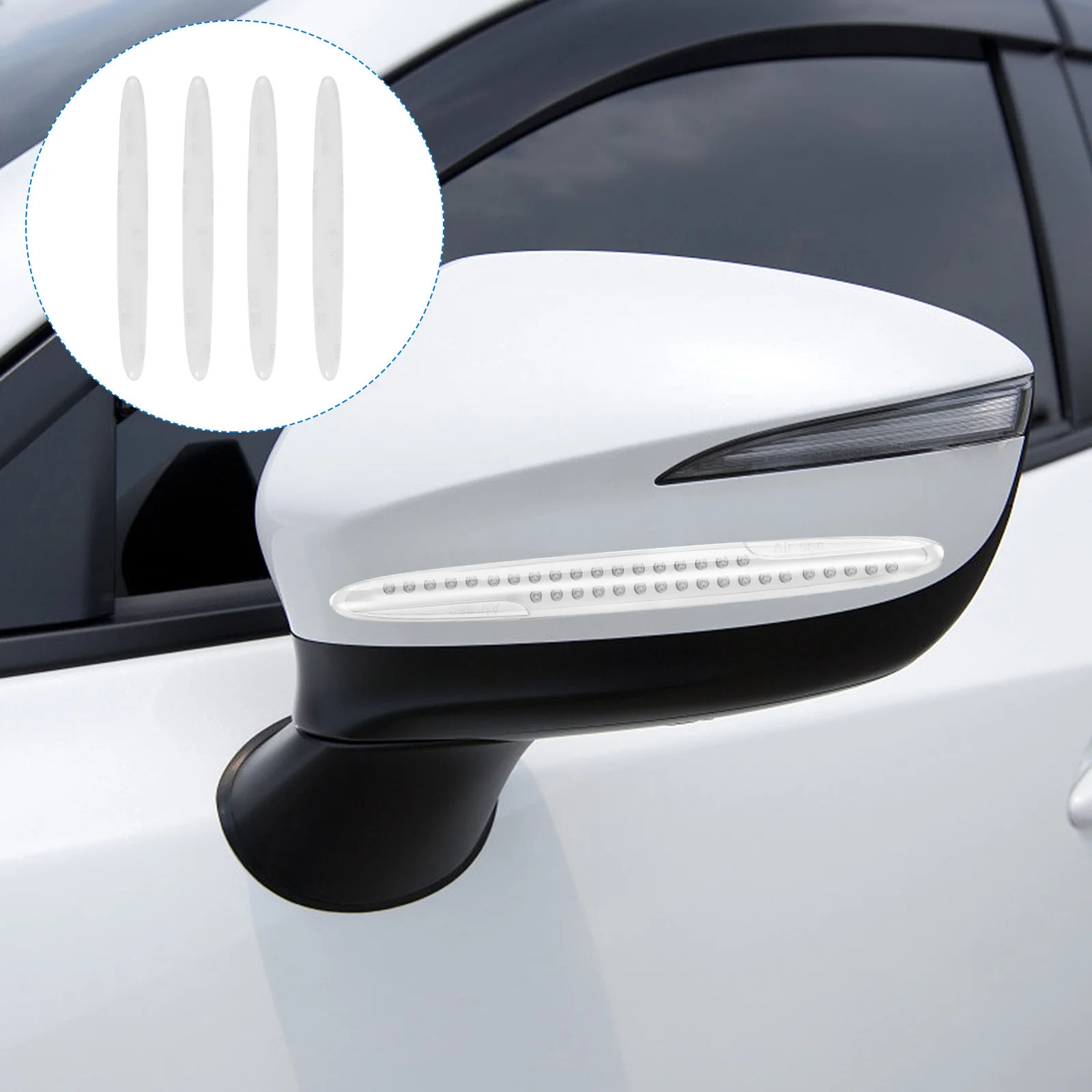 

4 Pcs Car Side Door Protector Clear Stickers Car Door Trim Car Door Guard Bumper Strip Adhesive Tape Vehicle Door Strip