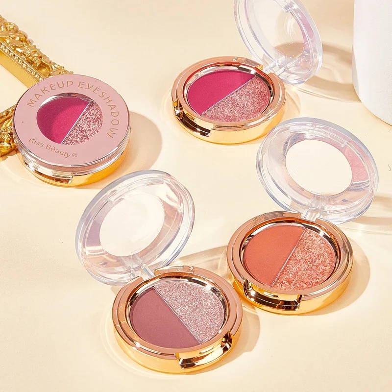 

SACE LADY Two-color Eye Shadow Eye Glitter Palette Green Eyeshadow Neon Glitter Shiny Red Eyeshadows Pigments Makeup