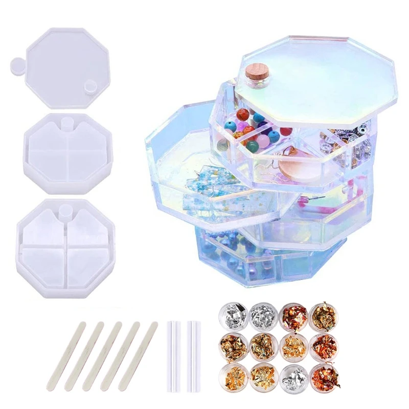 

Silicone Mold Storage Box Casting Molds DIY Craft 3D Art Craft Making Supply