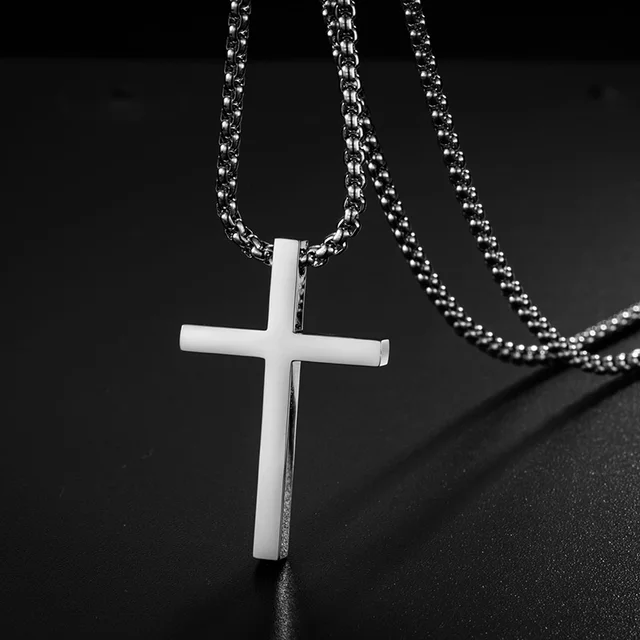 Stainless Steel Cross Pendant Necklace 3