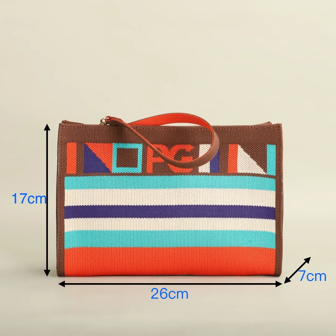 PG PATSY GARIS Уникальный стиль дизайна шоппинг красочная полосатая сумка модная