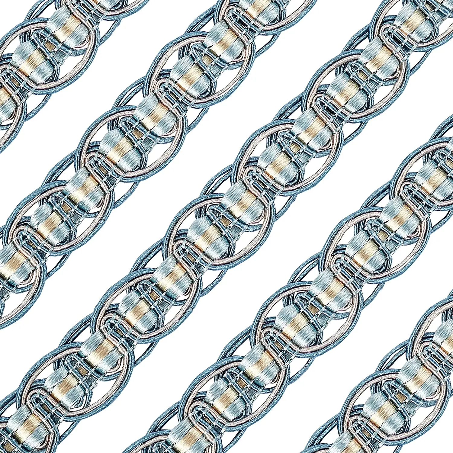 

13 Yards(11.5m) Braid Trim Polyester Woven Gimp Trim Dark Cyan 3/4 inch(19mm) Width Handmade Basic Trim for DIY Jewelry Making
