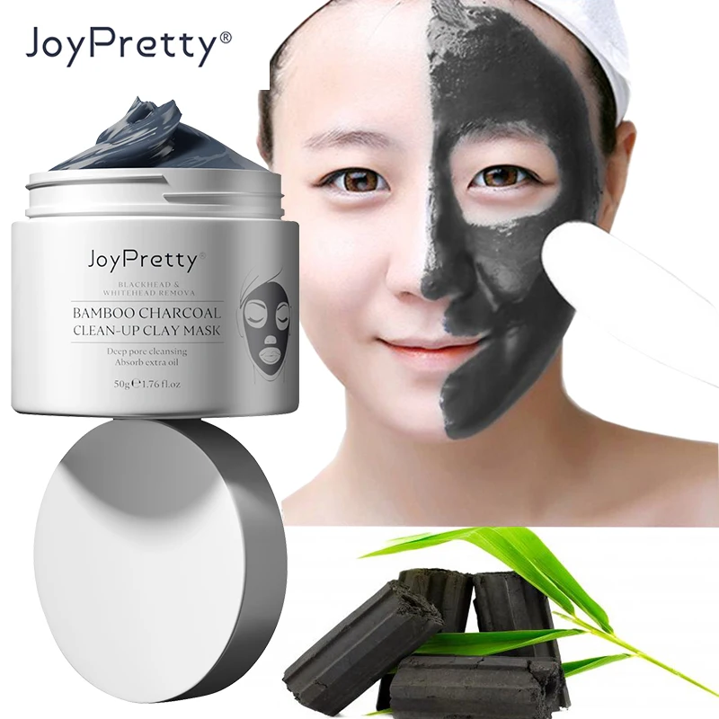 

Бамбуковая грязевая маска с древесным углем Joypretty, Глубокая очистка, отбеливание черных точек, маска для лица, разглаживание, уход за кожей