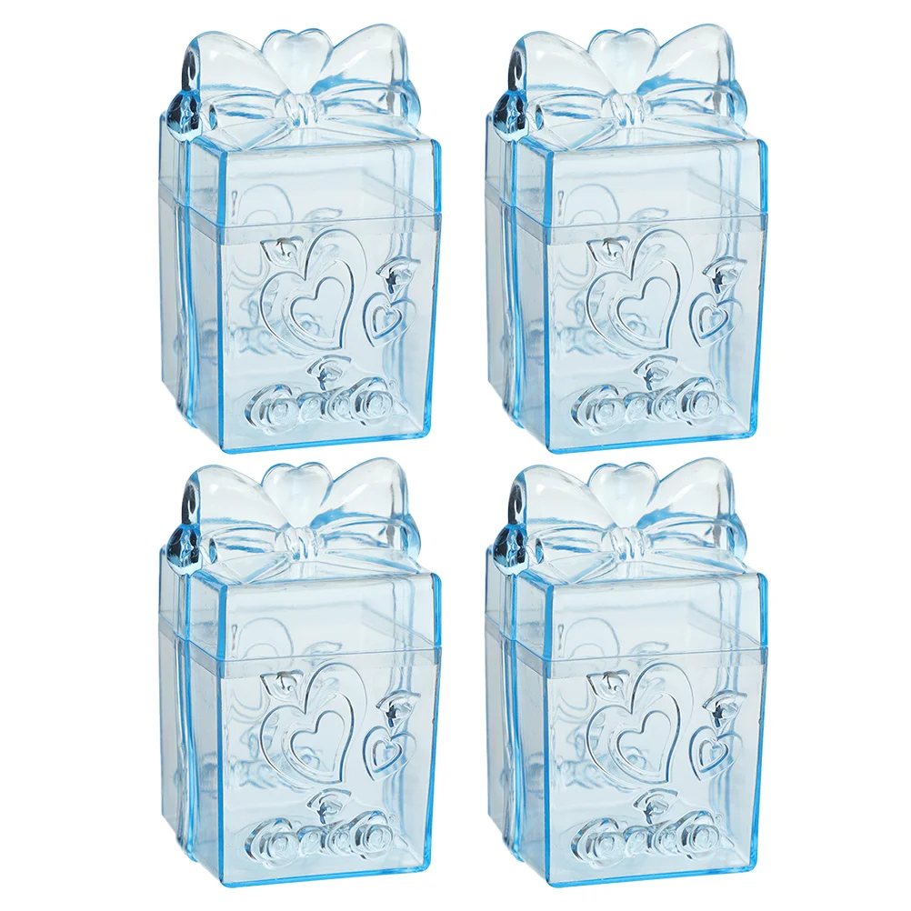 

4 Pcs Candies Cases Square Snack Containers Gift Packaging Boxes Party Favors