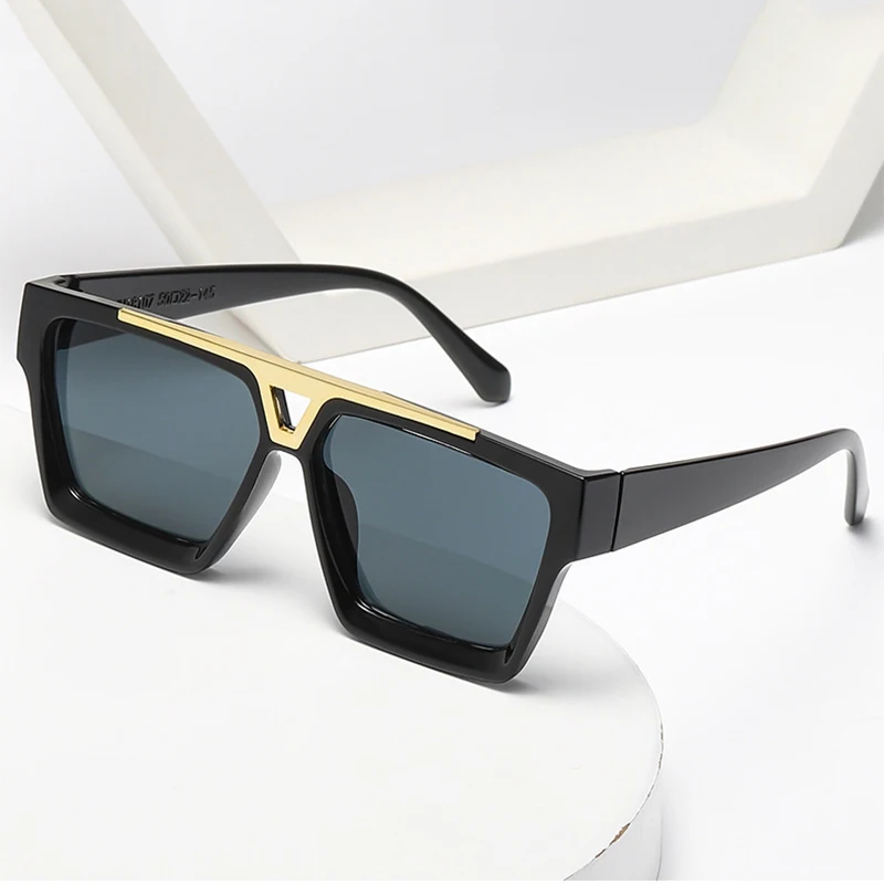 

Big Square Frame V Sunglasses For Men Women Fashion Elegant Luxury Driving Sun Glasses Vintage Retro Design Male Female Eyewear