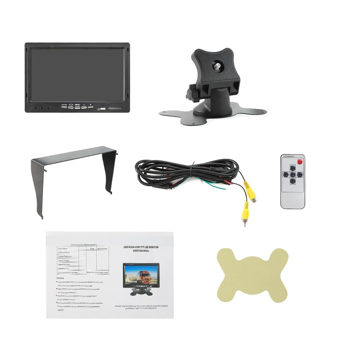 

Универсальный цифровой ЖК-монитор с 7-дюймовым TFT дисплеем для автофургона, грузовика, автобуса, заднего вида, DVD-дисплея, парковочный помощник с солнцезащитным козырьком