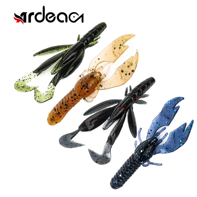 

ARDEA Lobster Soft Lure Craw Silicone Worm Fishing Bait 65/115mm 2.6/10.2g Plastic Crazy Shrimp Tackle Bass Crayfish Twintails