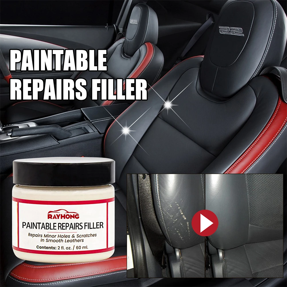 

Leather Filler Repair Paste Leather Tears Cracks Scratches Repair Paste for Car Seats Furniture Shoes Refurbishing Hole Filler