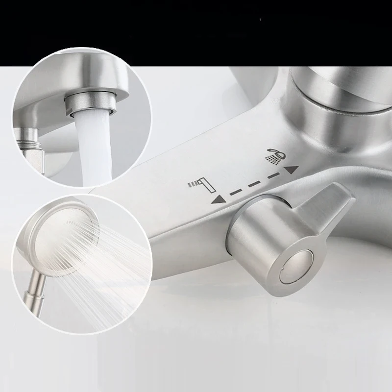 Тройной смеситель для ванной комнаты из нержавеющей стали смесители ванны