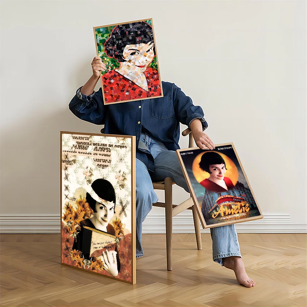 Классический фильм Амели белая бумага постер водостойкая бумажная наклейка