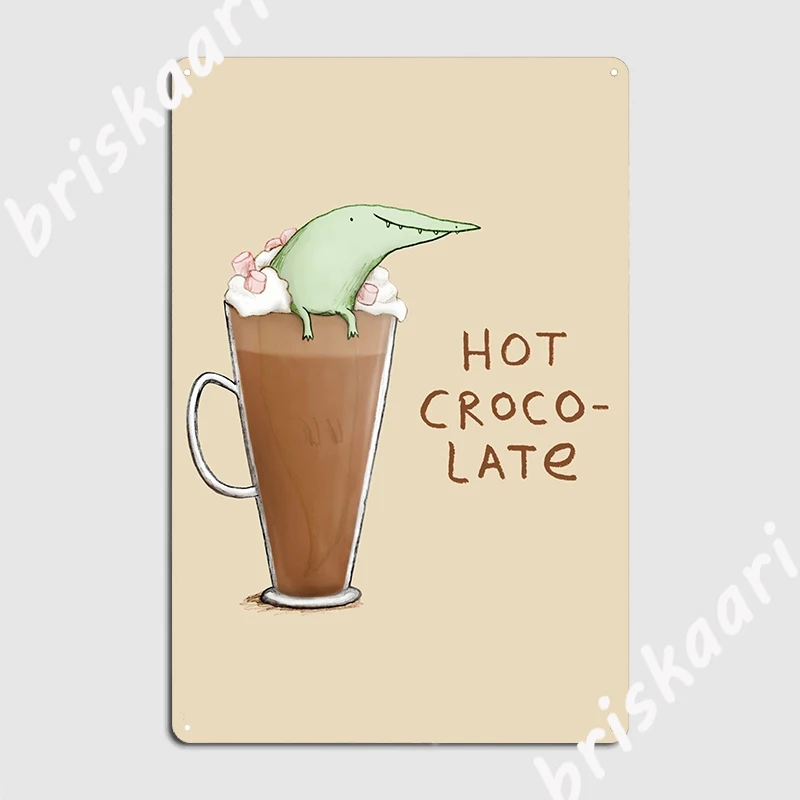 

Hot Crocolate Metal Plaque Poster Cinema Living Room Kitchen Wall Decor Design Tin Sign Poster