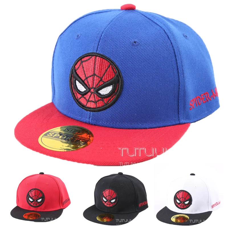 

Disney Marvel Spiderman Cotton Cartoon Head circumference 50-54cm Children's Peaked Cap Flat-brimmed Hat Mesh Hat Birthday Gifts