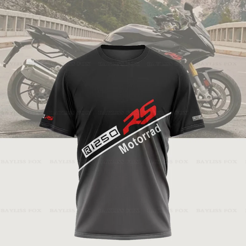 

For BMW R1250 GS RS Summer Motorcycle Racing Team T-Shirt Motorrad ADVENTURE Motocross Men's Quick-dry Cold Feeling Do Not Fade