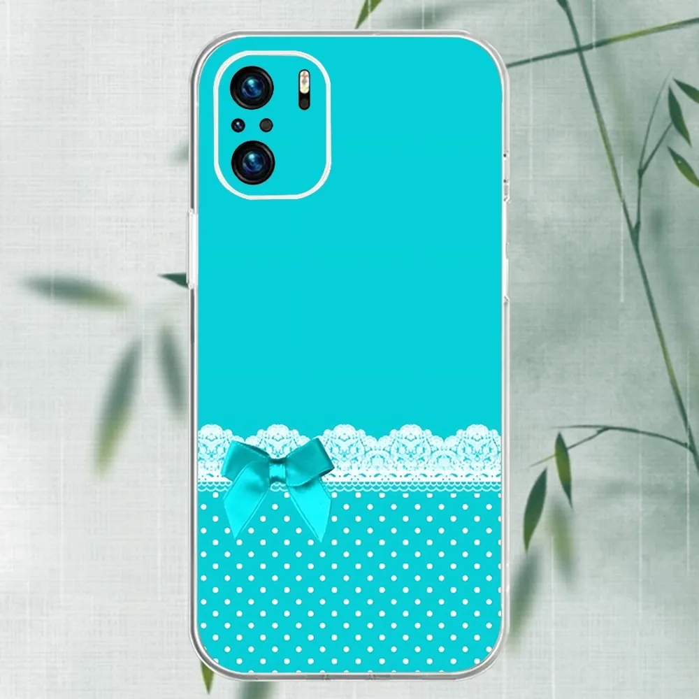A-ti-ffany Blue Phone Case For Xiaomi 11 Redmi Note 5G 8T 9A 9 10T Note8Pro Note9 12SUltra Transparent