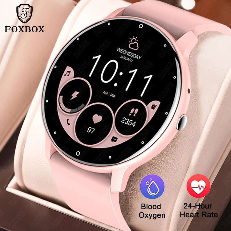 

FOXBOX Smart Watch Men Bluetooth Call Sports Fitness Bracelet Waterproof Clock Voice Assistant Women Smartwatch For Men 2023 New