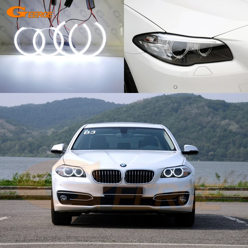 

For BMW F10 F11 F18 520d 520i 523i 525d 528i 530d 530i 535d 535i M5 Ultra bright COB Led Angel Eyes Kit Halo Rings Light