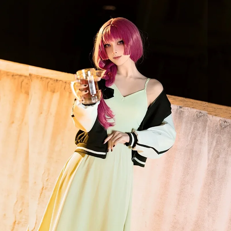 

Hiroi Kikuri Cosplay Costume Bocchi The Rock Costume Adult Women Deluxe Halloween Cosplay Outfit Fancy Dress