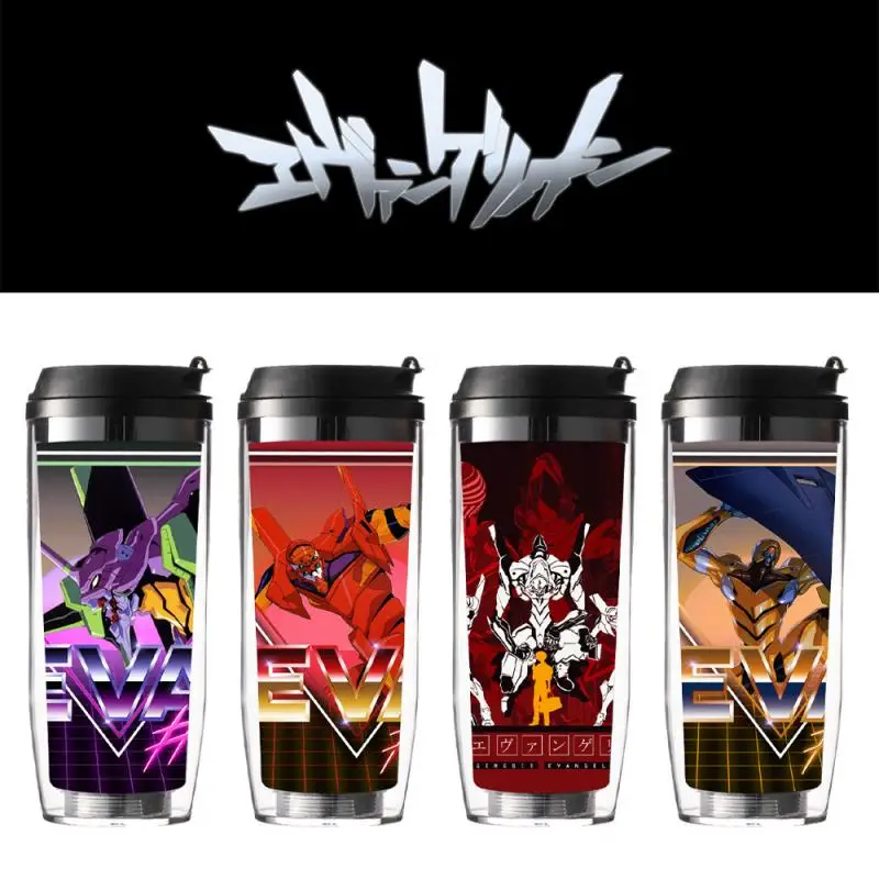 

Kawaii аниме Neon Genesis «Евангелион» периферийный Ayanami Mei Asuka Langley Soryu портативная двухслойная уличная спортивная соломенная чашка