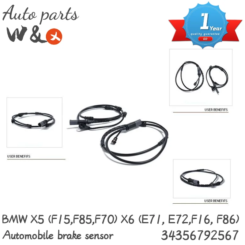

2PCS Automobile Front Rear Brake Sensor For BMW X5 (F15,F85,F70) X6 (E71, E72,F16, F86) 34356792567 4356792571