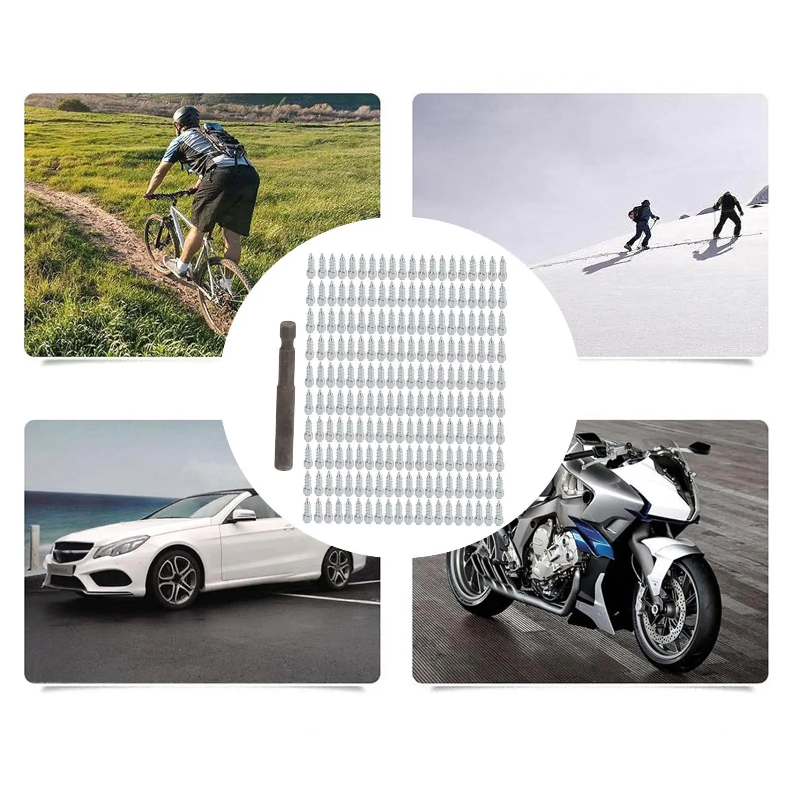 200x винтовые шпильки для шин с установочным инструментом противоскользящие колес