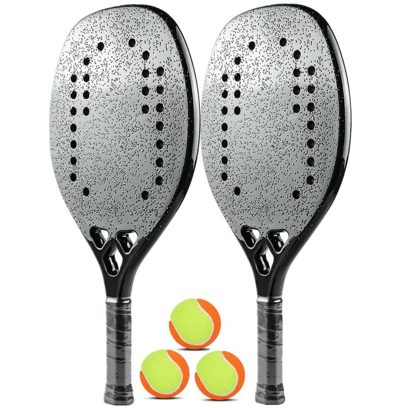 2022 Racket Beach Tennis Racket EV Surface Outdoor Sports Men and Women Raquete Beach Tennis Carbono with Protective Bag